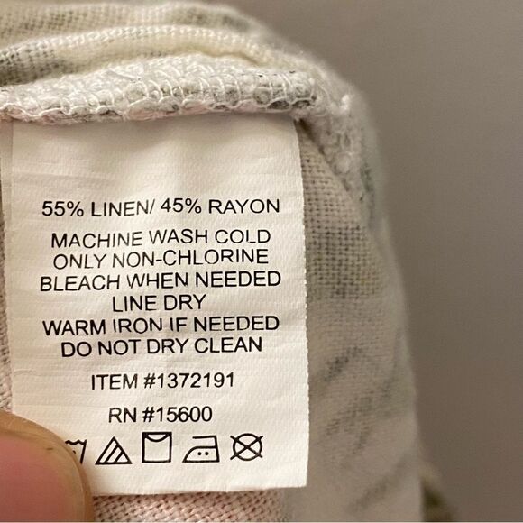 Briggs Linen rayon Pull-On floral summer Shorts Pocket Drawstring hi rise boho S - Picture 7 of 9